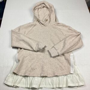kate spade Beige/Cream Hoodie with Ruffle Hem